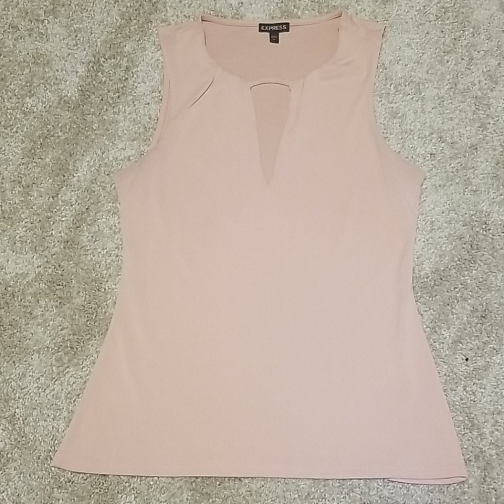 Express Blush Pink Keyhole Blouse